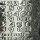 Silver Mirri Numbers - Black Outline