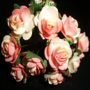 Paper Tea Roses - Pink & Ivory
