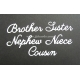 BRITANNIA DIES - BROTHER SISTER NEPHEW NIECE COUSIN - WORD SET - 019