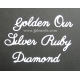 BRITANNIA DIES - GOLDEN OUR SILVER RUBY DIAMOND - WORD SET - 007