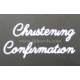 BRITANNIA DIES - CHRISTENING & CONFIRMATION WORD SET WITH FILIGREE CROSS - 034 & 090