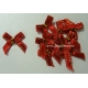 Beaded Bows - Scarlet/Gold