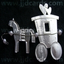 Horse & Cart - Silver