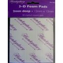 Double Sided Foam Pads - 12mm x 12mm x 2mm