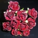 Paper Tea Roses - Burgundy