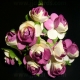 Paper Tea Roses - Purple & Ivory