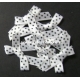 Swiss Dot - Satin Bows - White