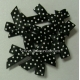 Swiss Dot - Satin Bows - Black