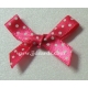 Swiss Dot - Satin Bows - Shocking Pink 