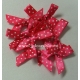 Swiss Dot - Satin Bows - Shocking Pink 