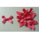 Swiss Dot - Satin Bows - Shocking Pink 