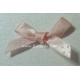 Swiss Dot - Satin Bows - Baby Pink