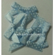 Swiss Dot - Satin Bows - Baby Blue