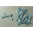 Swiss Dot - Satin Bows - Baby Blue