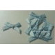 Swiss Dot - Satin Bows - Baby Blue