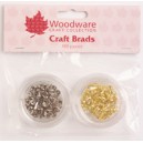 MINI - HEART BRADS - 80 GOLD AND 80 SILVER