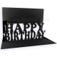 Pop Up Card - Black Happy Birthday - POP2007