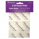 3D Foam Pads - 1mm x 19mm x 38mm