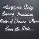 Wedding Etiquette Word Set