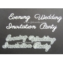 BRITANNIA DIES - WEDDING INVITATION EVENING PARTY - WORD SET - 080