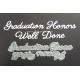 BRITANNIA DIES - GRADUATION WELL DONE HONORS - WORD SET - 039