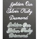 BRITANNIA DIES - GOLDEN OUR SILVER RUBY DIAMOND - WORD SET - 007