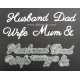 BRITANNIA DIES - MUM DAD HUSBAND & WIFE - WORD SET - 018