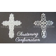 BRITANNIA DIES - CHRISTENING & CONFIRMATION WORD SET WITH FILIGREE CROSS - 034 & 090