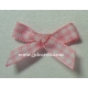 Gingham Bows - 6mm - Baby Pink