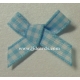 Gingham Bows - 6mm - Baby Blue