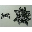 Gingham Bows - 6mm - Black