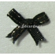 Metallic Edge Bows - Black