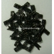 Metallic Edge Bows - Black