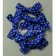 Swiss Dot - Satin Bows - Blue