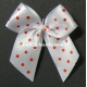 Dotty Bows - White - Red Dots