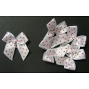 Dotty Bows - White - Red Dots