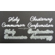 BRITANNIA DIES - CHRISTENING CONFIRMATION HOLY COMMUNION WORD SET - MULTI-BUY - 034 & 035