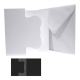 6 x 6 Square White Fancy Tri-fold Cards & Envelopes - BC51004