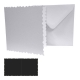 5 x 5 Square White Deckle Edge Cards & Envelopes - BC51007
