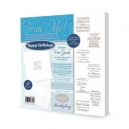 Hunkydory - Trim Me! Foiled Insert Pad - Happy Birthdays Silver