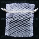 Mesh Drawstring Pouch - White