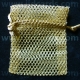 Mesh Drawstring Pouch - Gold