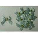 Beaded Bows - Baby Blue/Gold