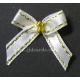 Beaded Bows - White/ Gold