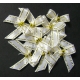 Beaded Bows - White/ Gold