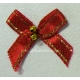 Beaded Bows - Scarlet/Gold