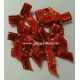 Beaded Bows - Scarlet/Gold