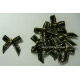 Beaded Bows - Black/Gold