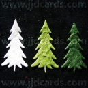 Diecut Textured Christmas Trees - 3 Col