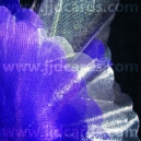 Organza - Scalloped Edge - Purple/Silver